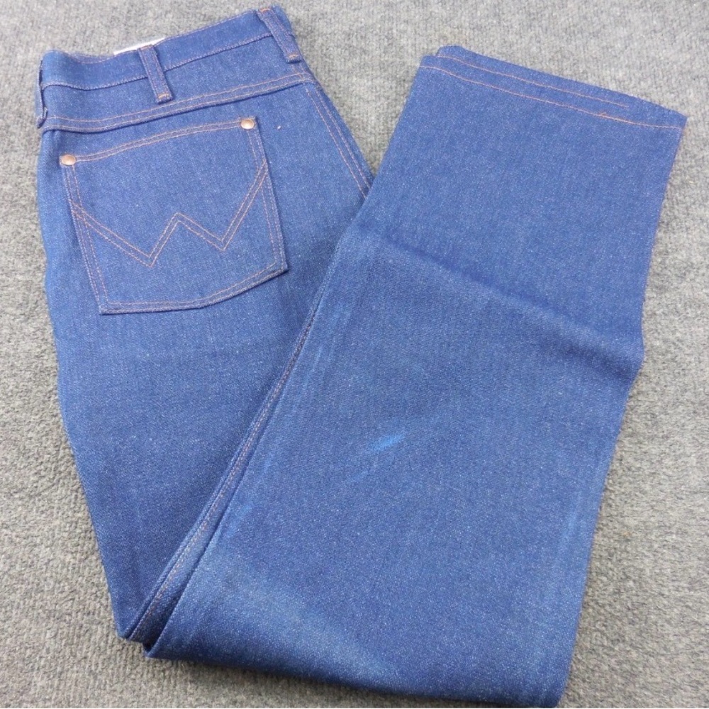 NOS 90's Wrangler 936DEN Slim Fit 32x30 Cowboy Cut Jeans USA Blue 100% Cotton - Picture 6 of 9
